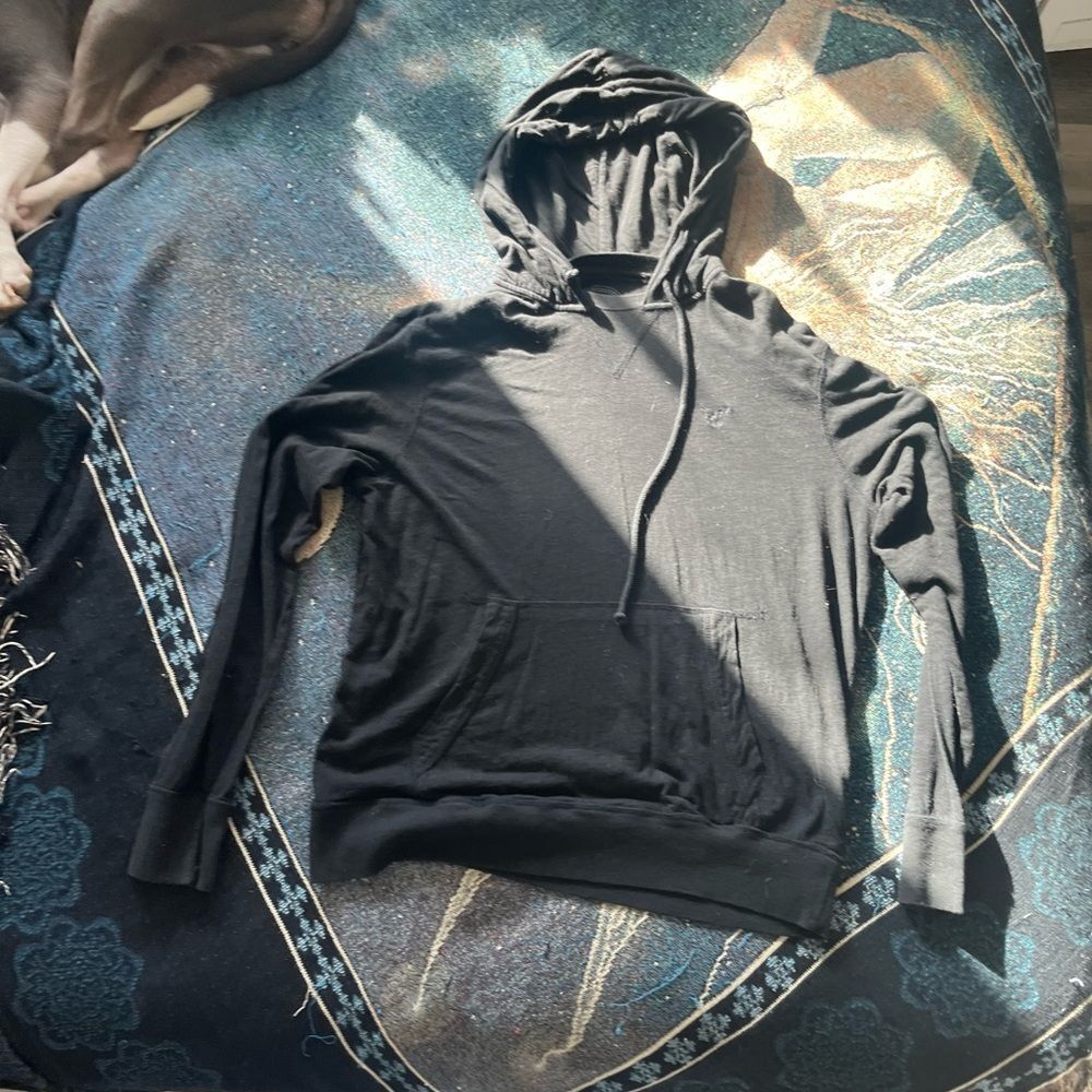 American Eagle AE Legend Hoodie Women’s M Black Lightweight Soft Pullover Top